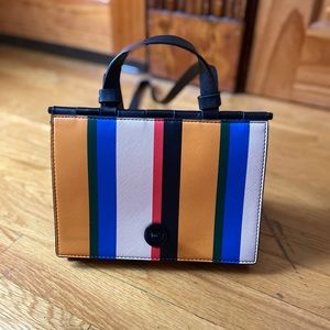 Zara striped triangle bag